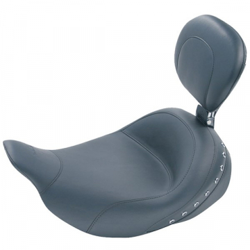 view Mustang 79601 Solo Seat with Backrest, Black Studs for Harley-Davidson FLHT/FLTR/FLHX/FLHR