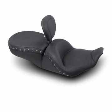 view Mustang 79673 LowDown Touring Seat with Backrest/Studs for Harley-Davidson FLHR / FLHX
