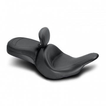 view Mustang 79686 One Piece Wide Vintage Touring Seat with Backrest for Kawasaki Vaquero