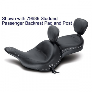 view Mustang 79687 One Piece Wide Seat with Backrest, Receiver Backrest for Kawasaki Vaquero