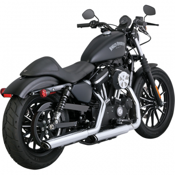 Vance & Hines 16861 Twin Slash 3-inch Exhaust, Chrome for Harley-Davidson Sportster
