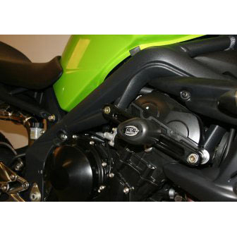 view R&G CP0217BL Frame Sliders Aero Style, Black for Triumph Street Triple 675/R '07-'12