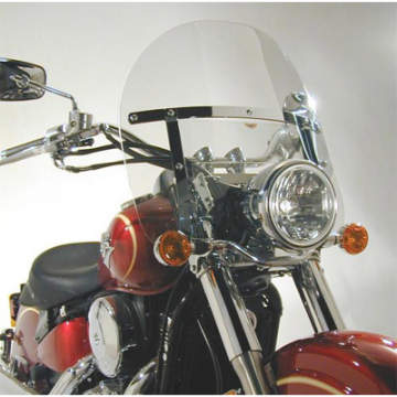 National Cycle N2270 Wide Frame Heavy Duty Chopped Windshield Kawasaki with Optional Mounting Kit